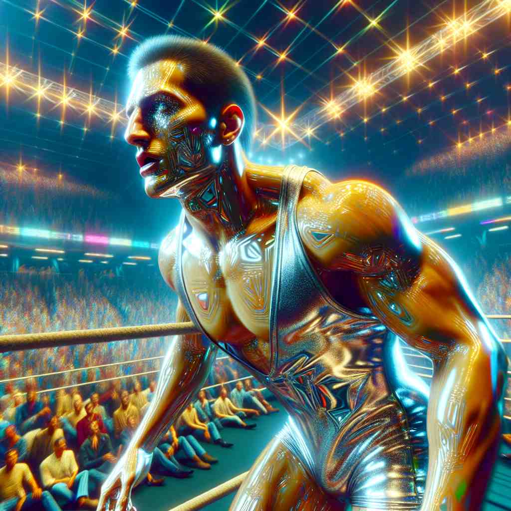 A vivid and colorful wrestling dream scene